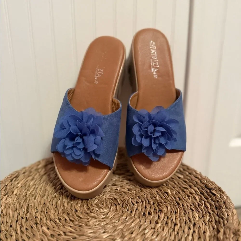 PATRIZIA Women's Mumsie Wedge Sandal - 39 - Good Used Condition